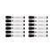 U Brands U-Defense Antimicrobial Broad Chisel Tip Dry-Erase Markers - Black (12/Pack)